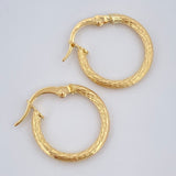 Hoop Earrings 1gr / 0.6in / 18K Gold &