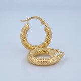 Hoop Earrings Tefi 2.15gr / 2cm / 18K Gold &