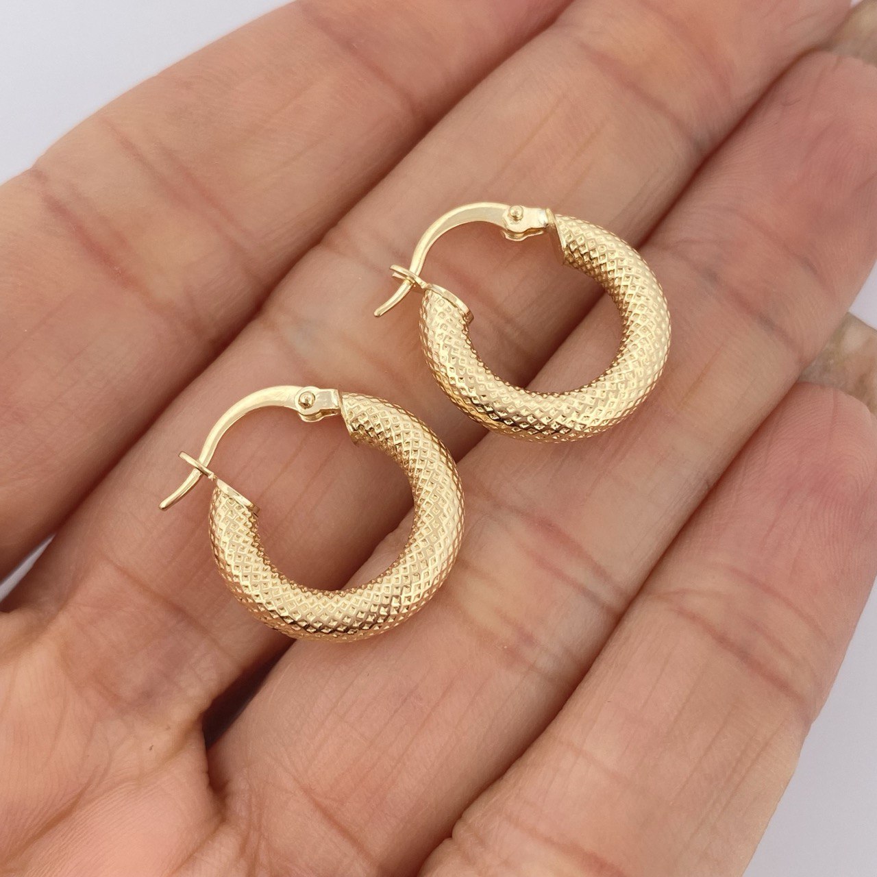 Hoop Earrings Tefi 2.15gr / 2cm / 18K Gold &