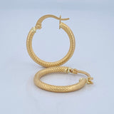 Hoop Earrings Zion 1.3gr / 2cm / 18K Gold &