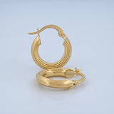 Hoop Earrings Winter 1.4gr / 1.7cm / 18K Gold &