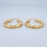 Hoop Earrings Kari 3.45gr / 3cm / 18K Gold &