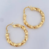 Hoop Earrings Kari 3.45gr / 3cm / 18K Gold &