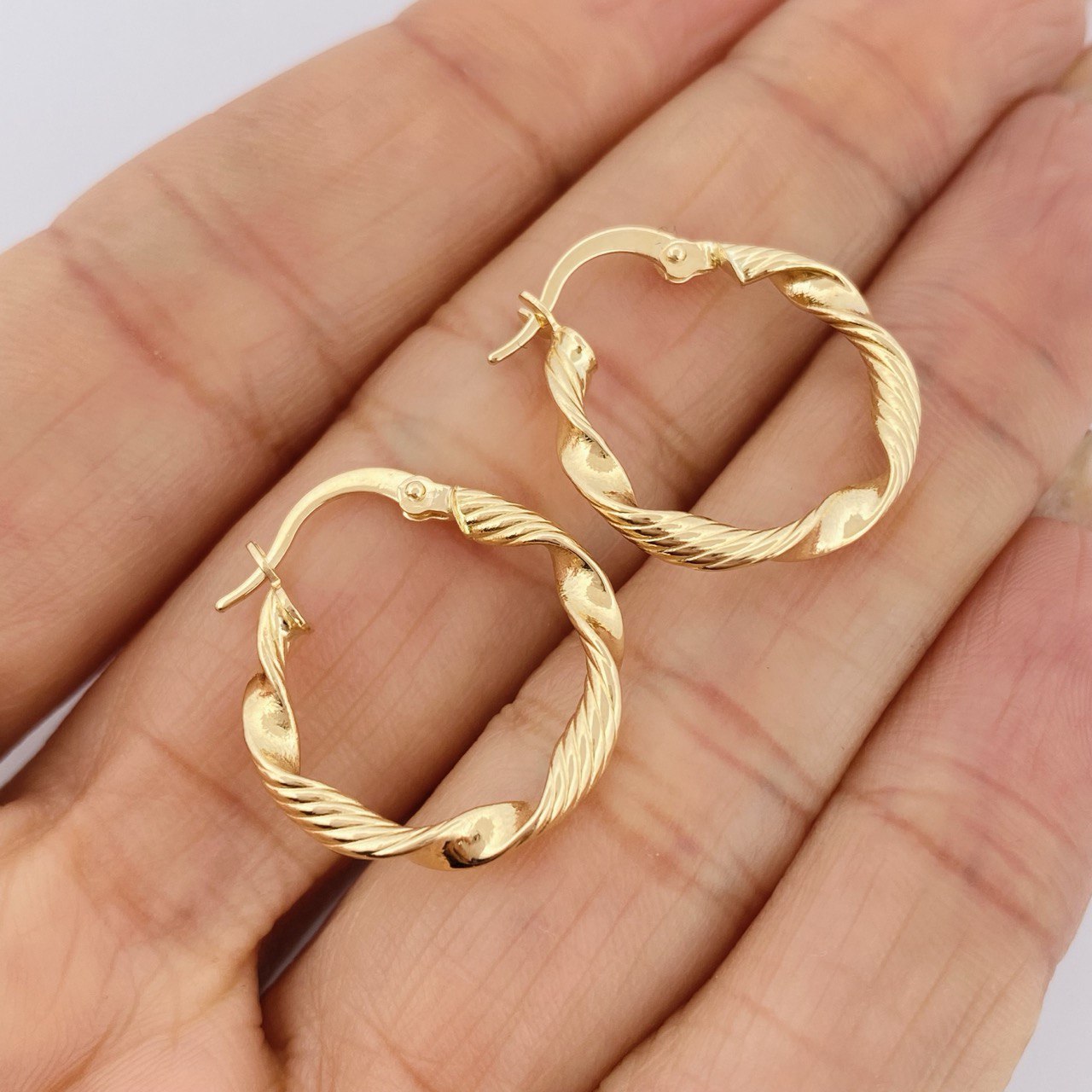Hoop Earrings Hera 1.45gr / 2.2cm / 18K Gold &