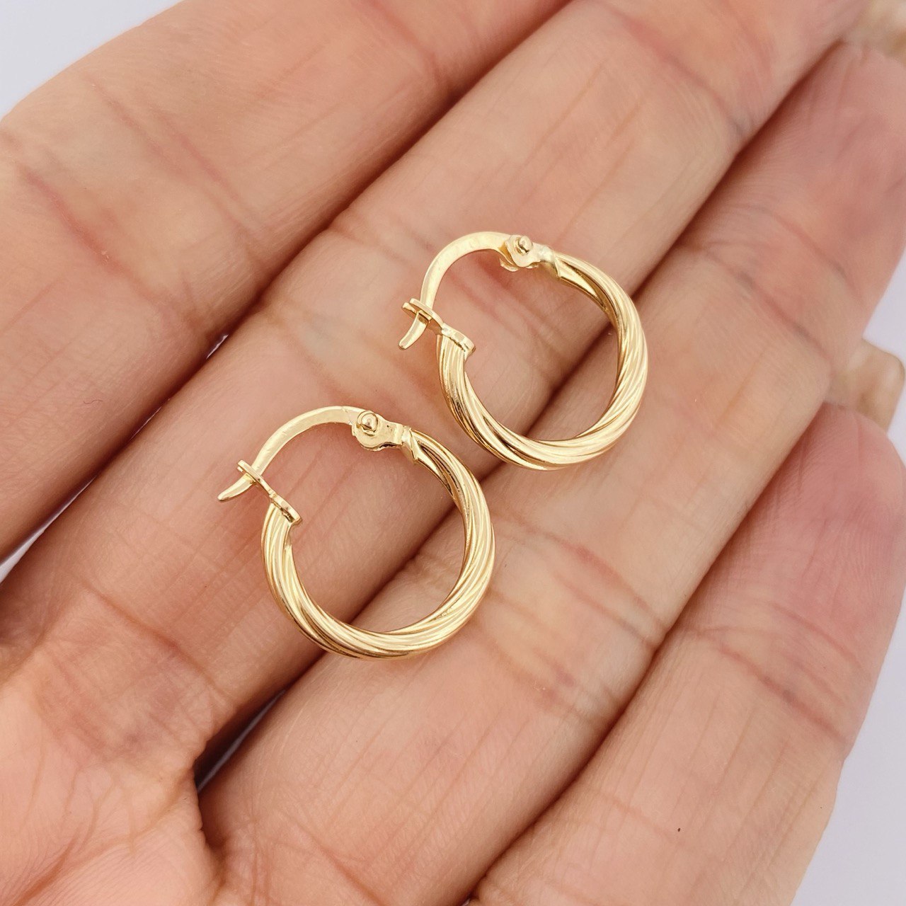 Hoop Earrings Lore 0.95gr / 1.5cm / 18K Gold &