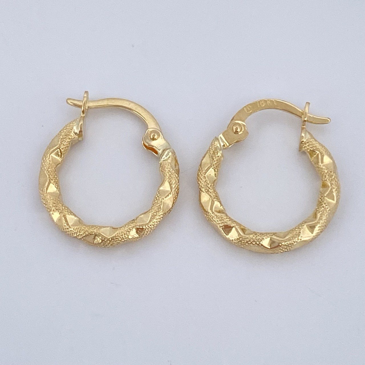 Hoop Earrings Sandra 1.05gr / 1.6cm / 18K Gold &