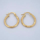 Hoop Earrings Sandra 1.35gr / 0.8in / 18K Gold &