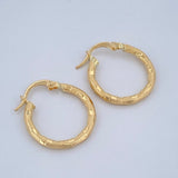 Hoop Earrings Sandra 1.35gr / 0.8in / 18K Gold &