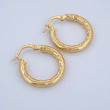 Hoop Earrings Sandra 2.2gr / 2.3cm / 18K Gold &