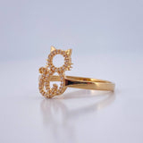 Anillo Gato 1.9gr / T6 3/4 / Oro Amarillo 18K &