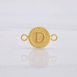 Charm Circle Letter D 0.55g / 3/4 in Yellow Gold 18K