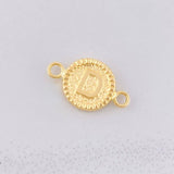 Charm Circle Letter D 0.55g / 3/4 in Yellow Gold 18K