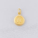 Dije Circulo Letra N 0.4g / 3/4 in Oro Amarillo 18K