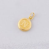 Dije Circulo Letra N 0.4g / 3/4 in Oro Amarillo 18K