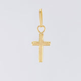 Dije Cruz Lisa 0.2g / 3/4 in Oro Amarillo 18K