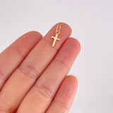 Plain Cross Pendant 0.2g / 3/4 in 18K Yellow Gold