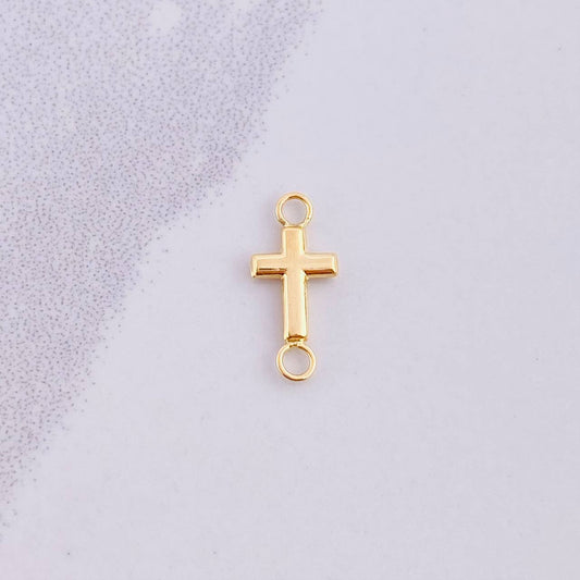 Herraje Cruz Lisa 0.25g / 1/2 in Oro Amarillo 18K