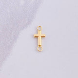 Herraje Cruz Lisa 0.25g / 1/2 in Oro Amarillo 18K