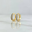 Hoop Earrings Hoop Earrings 0.85gr / 1cm / Blue Zircons Yellow Gold 18K ©