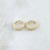 Hoop Earrings Hoop Earrings 0.9gr / 1cm / White Zirconia 18K Yellow Gold ©