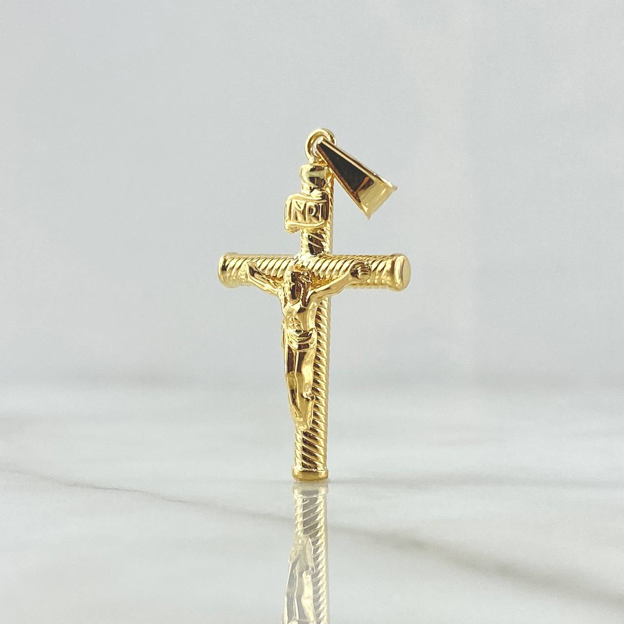 Pendant Cruz Cristo 3.05gr / 5.7cm / Screw Staff 18K Yellow Gold ©