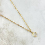 Set Cadena Singapur 1gr / 17 3/4 in / 1.7mm + Dije Corazón Estrella 0.35gr /1.3cm  1.35gr / Oro Amarillo 18K (Oferta) *