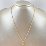 Set Cadena Singapur 1gr / 17 3/4 in / 1.7mm + Dije Corazón Estrella 0.35gr /1.3cm  1.35gr / Oro Amarillo 18K (Oferta) *
