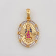 Pendant Medal Virgin Guadalupe 5.2g / 1 1/4 in Two-Tone Yellow White Gold 18K