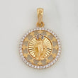 Dije Medalla Virgen Milagrosa 2.9g / 1 in Dos Oros Amarillo Blanco 18K