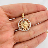 Dije Medalla Virgen Milagrosa 2.9g / 1 in Dos Oros Amarillo Blanco 18K