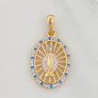 Dije Medalla Virgen Milagrosa 3g / 1 in Dos Oros Amarillo Blanco 18K