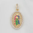 Pendant Medal Virgin Guadalupe 2.9g / 1 1/2 in Two-Tone Yellow White Gold 18K