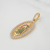 Pendant Medal Virgin Guadalupe 2.9g / 1 1/2 in Two-Tone Yellow White Gold 18K