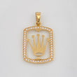 Dije Medalla Corona 1.6g / 1 in Oro Amarillo 18K