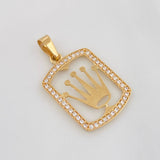 Dije Medalla Corona 1.6g / 1 in Oro Amarillo 18K