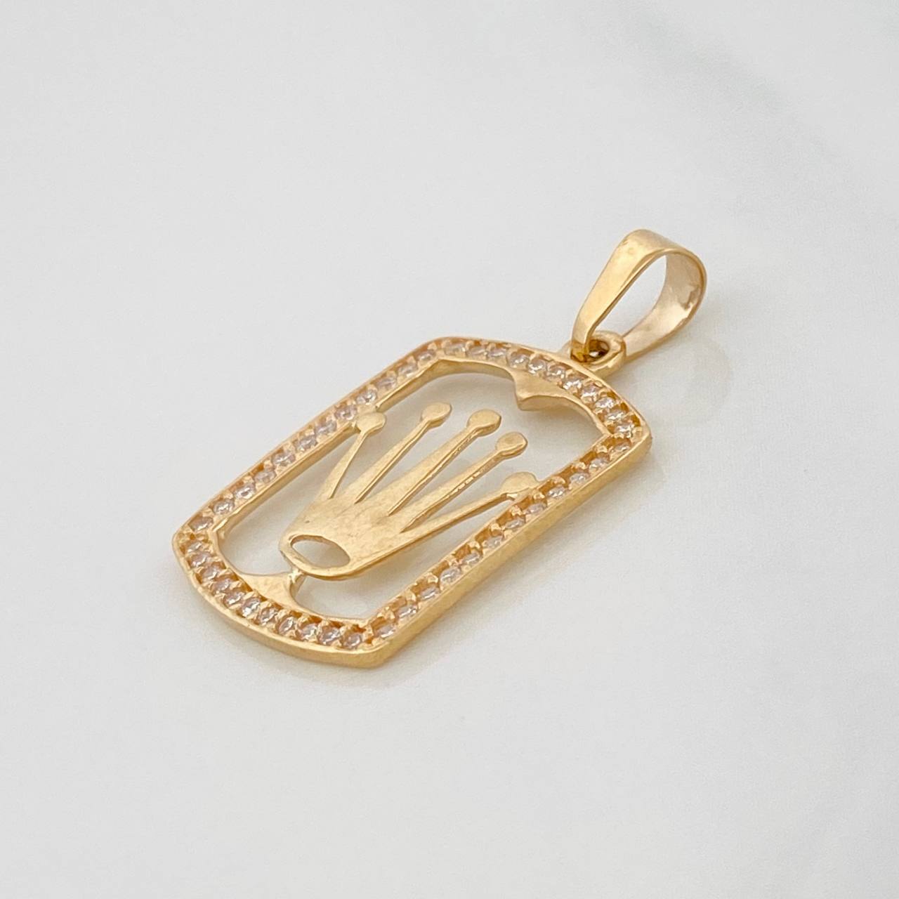 Dije Medalla Corona 1.6g / 1 in Oro Amarillo 18K