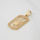 Dije Medalla Corona 1.6g / 1 in Oro Amarillo 18K