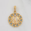 Pendant Medal Miraculous Virgin 3.85g / 1 in Two-Tone Yellow White Gold 18K