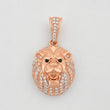 Dije Leon 4.8g / 1 1/4 in Dos Oros Blanco Rosa 18K