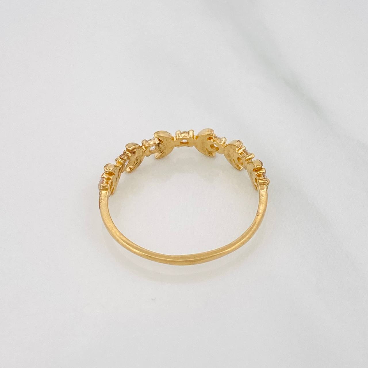 Anillo Lunas 1.55g / T7 1/2 Oro Amarillo 18K