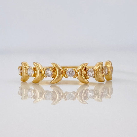 Ring Moons 1.55g / Size 7 1/2 Yellow Gold 18K