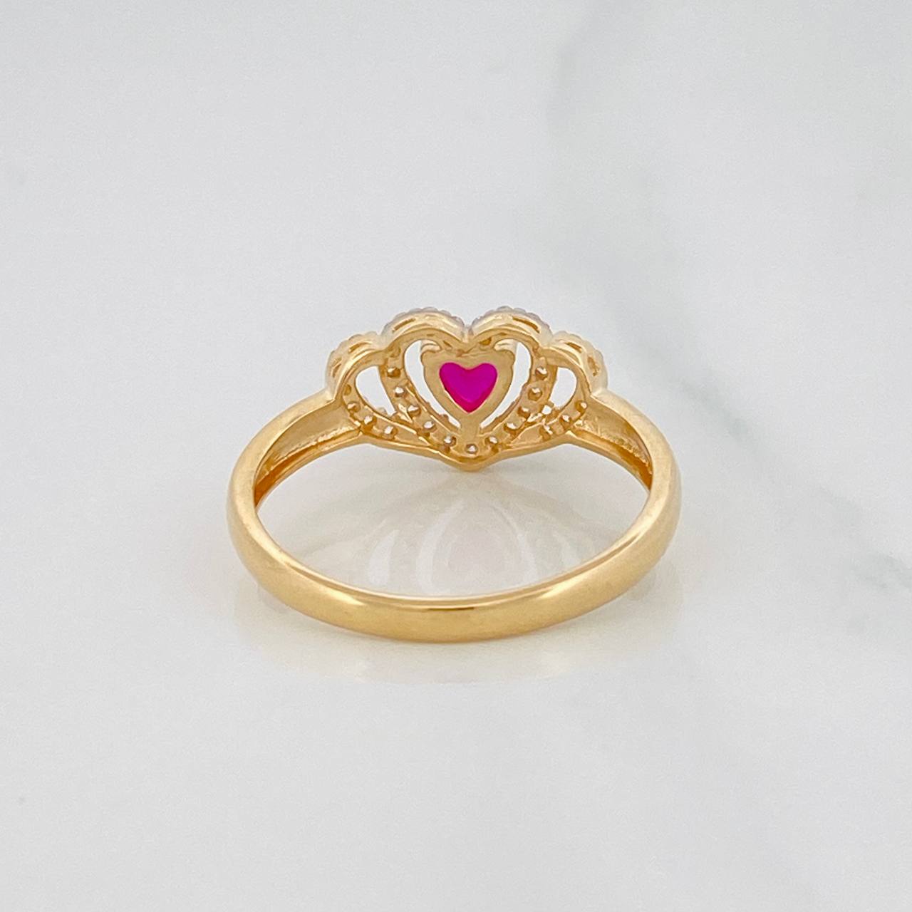 Heart Ring 2.5g / Size 7 3/4 Yellow Gold 18K
