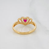 Heart Ring 2.5g / Size 7 3/4 Yellow Gold 18K