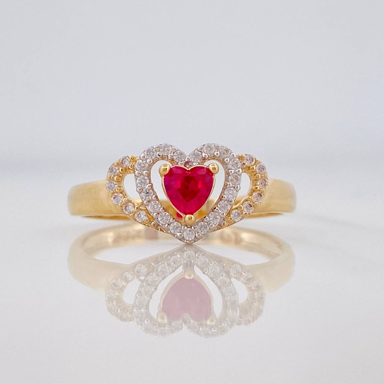 Heart Ring 2.5g / Size 7 3/4 Yellow Gold 18K