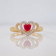 Heart Ring 2.5g / Size 7 3/4 Yellow Gold 18K