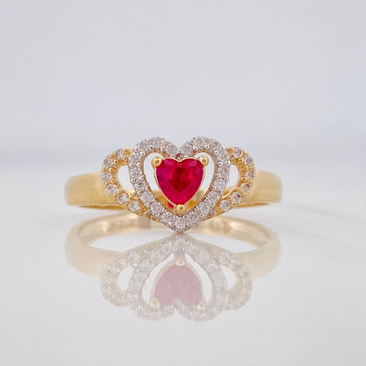 Anillo Corazon 2.5g / T7 3/4 Oro Amarillo 18K