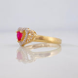 Heart Ring 2.5g / Size 7 3/4 Yellow Gold 18K