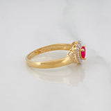 Heart Ring 2.5g / Size 7 3/4 Yellow Gold 18K