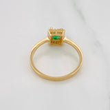 Anillo Solitario Cuadrado 2.75g / T7 3/4 Oro Amarillo 18K
