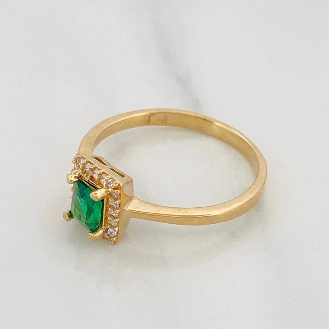 Anillo Solitario Cuadrado 2.75g / T7 3/4 Oro Amarillo 18K